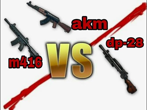 Best Gun M416 Vs AKM Vs Dp-28 || Low Recoil With High Damage || PUBG MOBILE