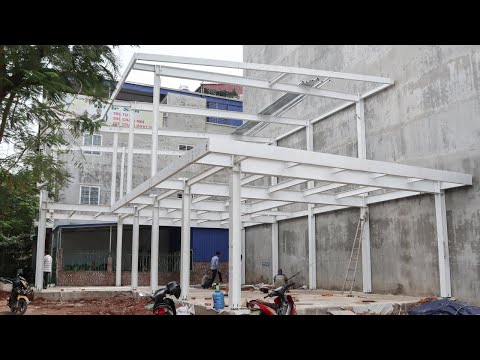 Video Quy trình lắp ghép khung thép - Nhà kết cấu thép - Nội... - youtube