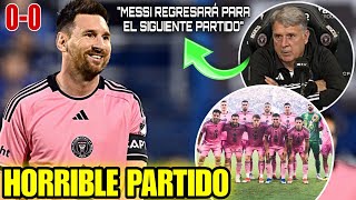 🚨 Sin MESSI el INTER MIAMI sigue sin poder ganar ❌️ Tata Martino confirma cuando puede regresar Leo🤩