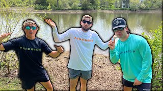 1V1V1 Fishing Challenge At Private Pond - Who Can Catch The Biggest Fish In One Hour?