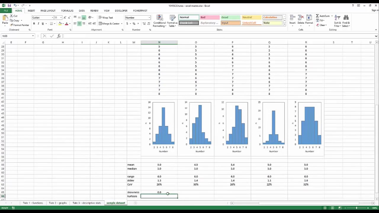 how to add descriptive statistics to excel