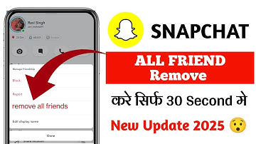 Snapchat all friends ak click me kaise remove kare | How to remove all snapchat friends in one click