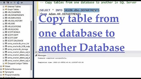Copy table from one database to another in SQL Server