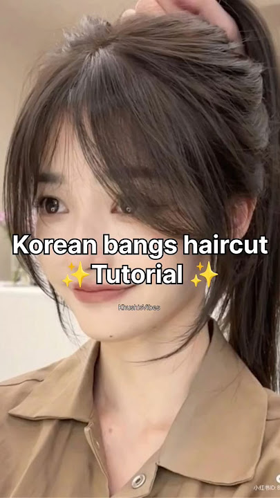 Korean bangs haircut tutorial ✨💇🏻‍♀️ #aesthetic #haircut #koreanbangs #trending #shorts fyp