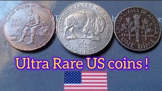 TOP 3 RARE U.S COINS MOST EXPENSIVE ONE CENT FIVE CENT ONE DIME WORTH BIG MONEY ! #world #money