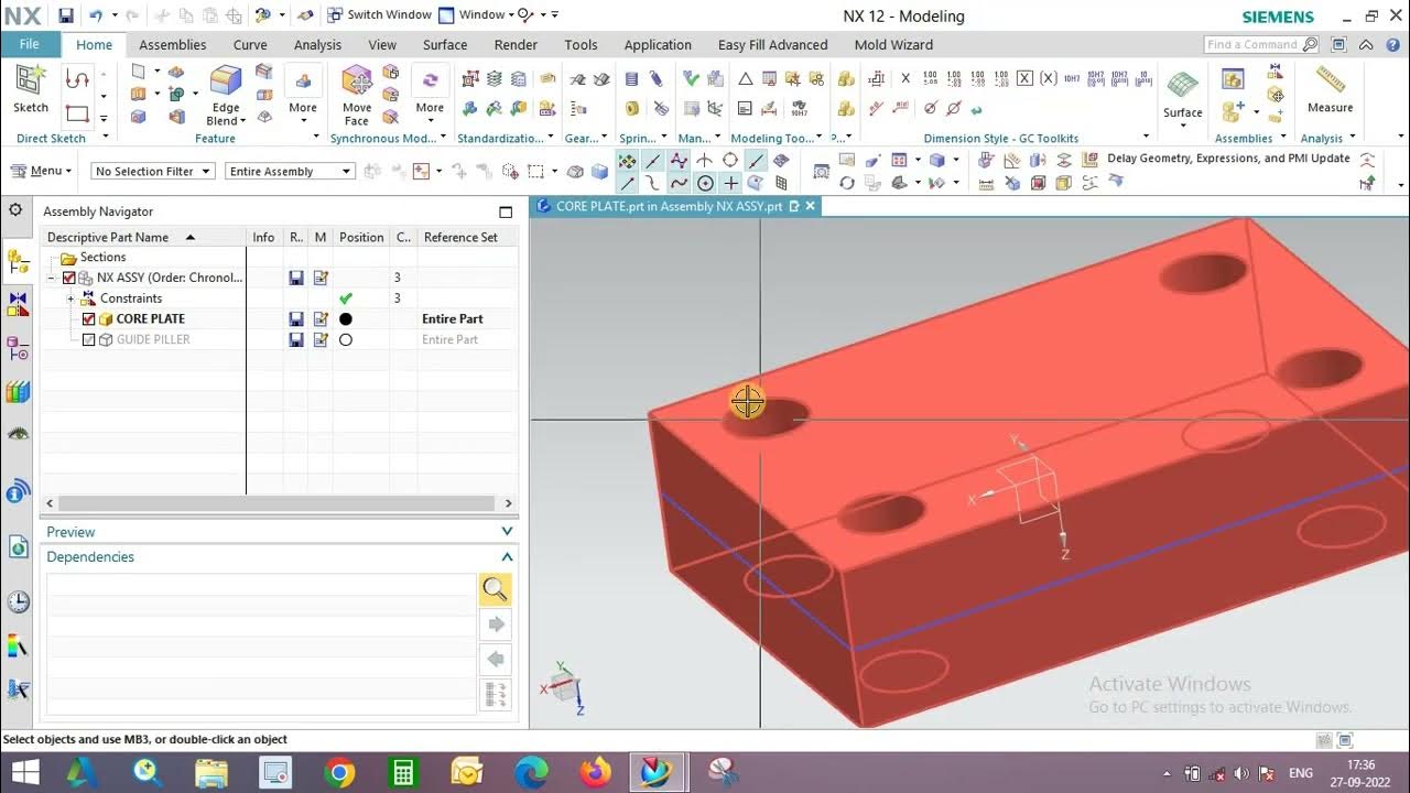 nx ASSEMBLY constraints CLASS 1 YouTube