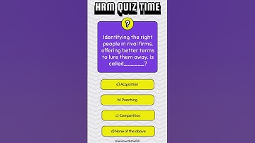 HRM Multiple Choice Questions: Test Your Knowledge! #hrm #humanresourcemanagement