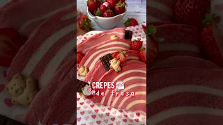 Crepes de fresa  #recetas #recetasfaciles