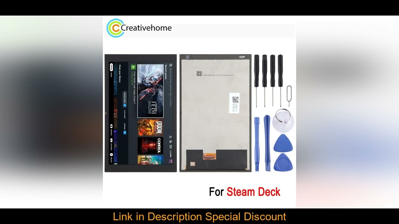 7'' LCD Screen For Steam Deck 2022 Game Console 60Hz LCD Display with Digitizer Full Assembly Repair