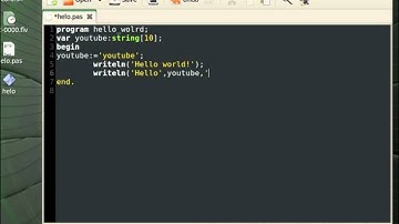 GNU project Pascal Compiler - "Hello world!" and "Hello Youtube!"