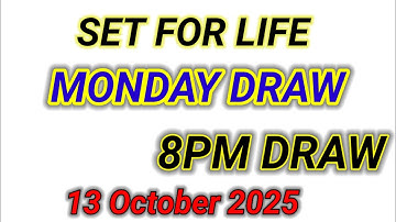 Resultado del sorteo de la Lotería Nacional "Set for Life", lunes 13 de octubre de 2025 | #setfor...