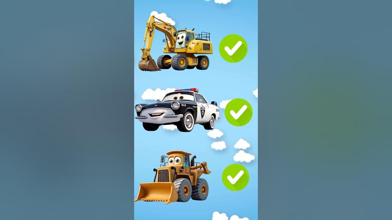 Construction Truck Excavator police car bulldozer game #shorts #blippi #kidslearning #cartoon Construction Truck Excavator police car bulldozer game #shorts #blippi #kidslearning #cartoon