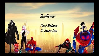 Sunflower Lyrics/Post Malone ft. Swae Lee