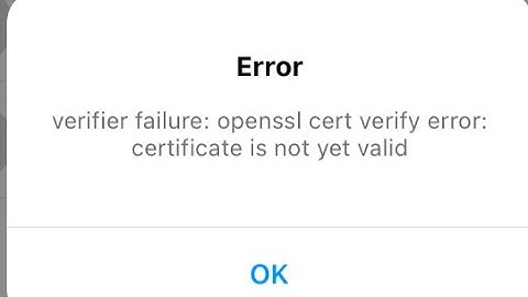 Instagram Login Problem | Verifier Failure Openssl Cert Verifi Error Certificate Isn