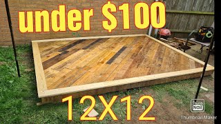 How to build a deck: DIY pallet wood deck build for under $100