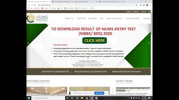 Check NUMS MDCAT Result 2020-21 Online, Fill & Download Re Totaling Application Form, Dr Sanjay OM
