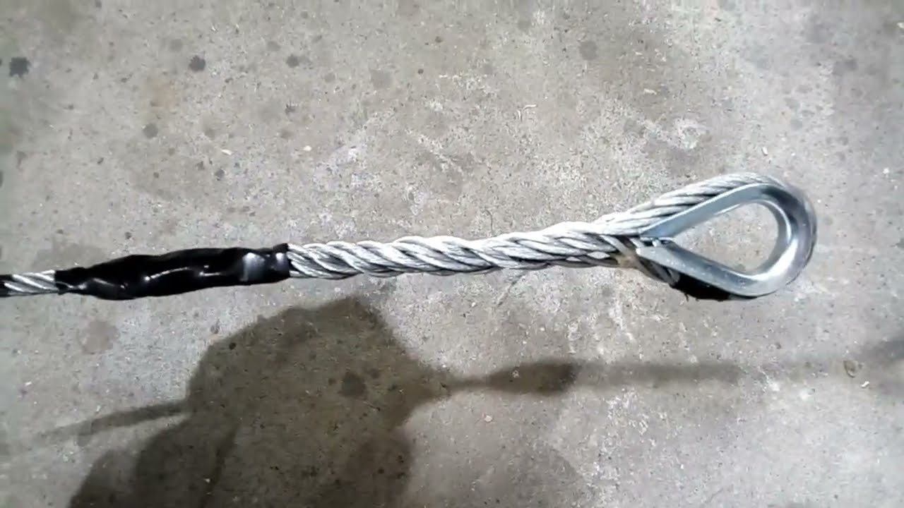 Jak zapleść oko na linie stalowej z kauszelą