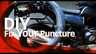 HOW TO FIX A MOTORCYCLE TUBE PUNCTURE BY YOURSELF
