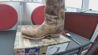 Justin Boots Bent Rail BR733 Tan Road Review of Cowboy Boot Footwear