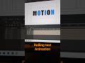 Make Rolling Text Animation in After Effects | After Effects Tutorial #tutorial #textanimation