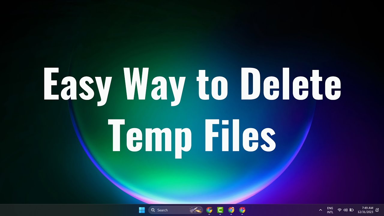 Easy Way to Delete Temp Files in Windows 11 - YouTube