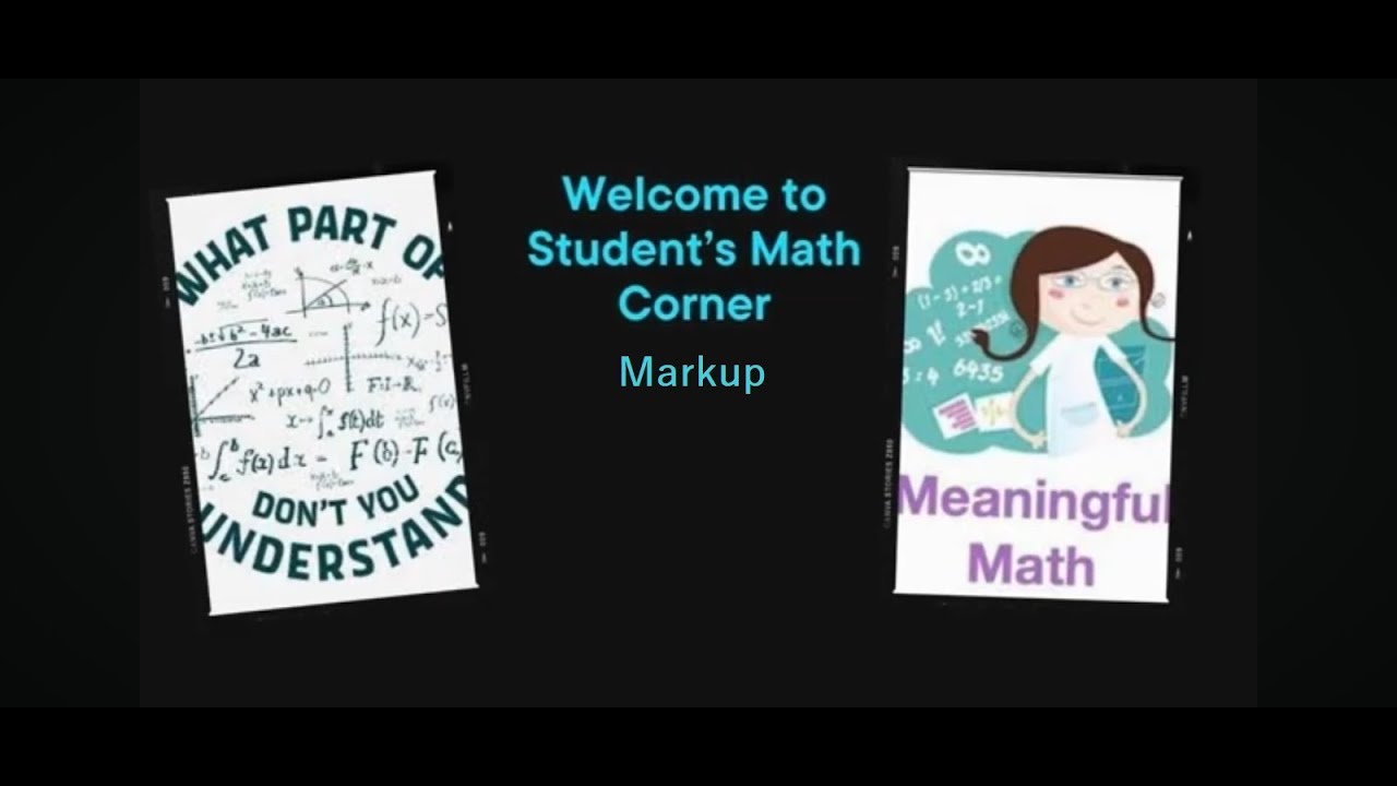 Student math corner Markup