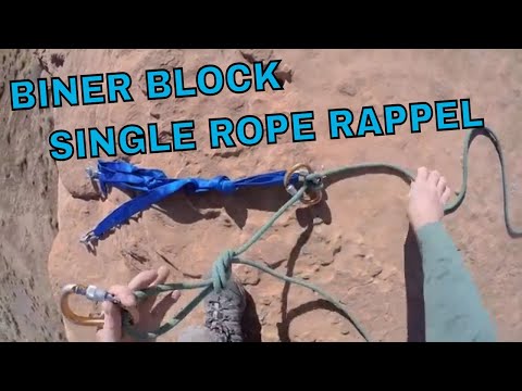 Creating a Biner Block for Single Rope Rappel 