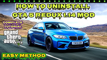 How to Uninstall GTA 5 Redux 1.14 Graphics Mod Just in 1min Easy Method By Fs Gaming Zone 3.0