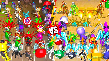 Beat Door 100 Challenge Vs Color Friend vs 100 Doors ⭐ Merge Simulator Battles