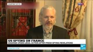 FRANCE - Assange calls for legal action after US spying revelations #FranceLeaks