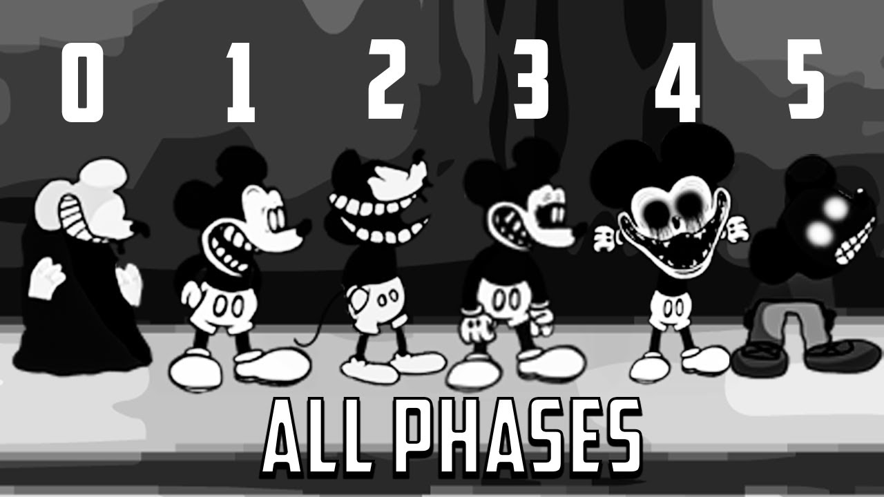 Update New Mickey Mouse ALL PHASES (0-5 PHASES) Friday Night Funkin'