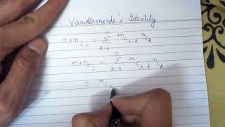 vandermonde identity