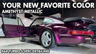 Amethyst Metallic Porsche 964 Turbo S Spec Detailing - The COOLEST Porsche you'll see TODAY