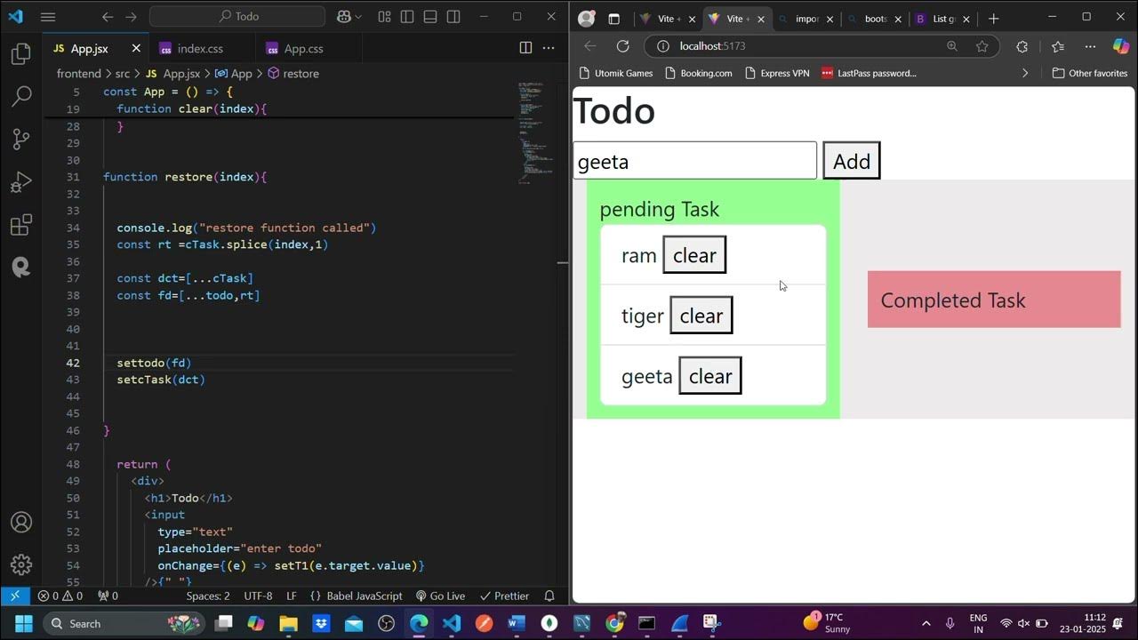 To-Do App Mini Project Part-2 | Add & Restore Tasks | React Frontend ...