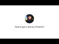 How to get a job as a Fresher in 2024 in Hindi!