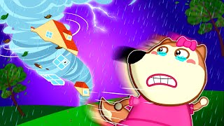 Oh No, Run Baby!!! A Big Tornado is Coming  Learns Safety Tips | Kids Safety Cartoon