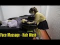 Vietnam Massage Street Barber Shop ASMR Face Massage &amp; Wash Hair with Girl in Ho Chi Minh