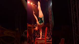 Chair Stack Circus Girl Performance 😱🔥 | Incredible Acrobatics #Shorts Chair Stack Circus Girl Performance 😱🔥 | Incredible Acrobatics #Shorts