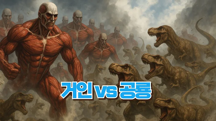 초대형 거인 vs 공룡? 누가 이길까 ㄷㄷ #진격의거인