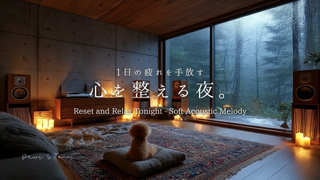 【夜のリセットBGM】1日の疲れを手放す、心を整える夜。| Reset and Relax Tonight - Soft Acoustic Melody 🎧