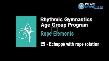 Rhythmic Gymnastics Age Group Program - Rope Element E9 Echappé with rope rotation