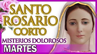 Santo Rosario Corto de Hoy Martes 🌸 Misterios Dolorosos 🌻 Rosario a Santa Virgen María