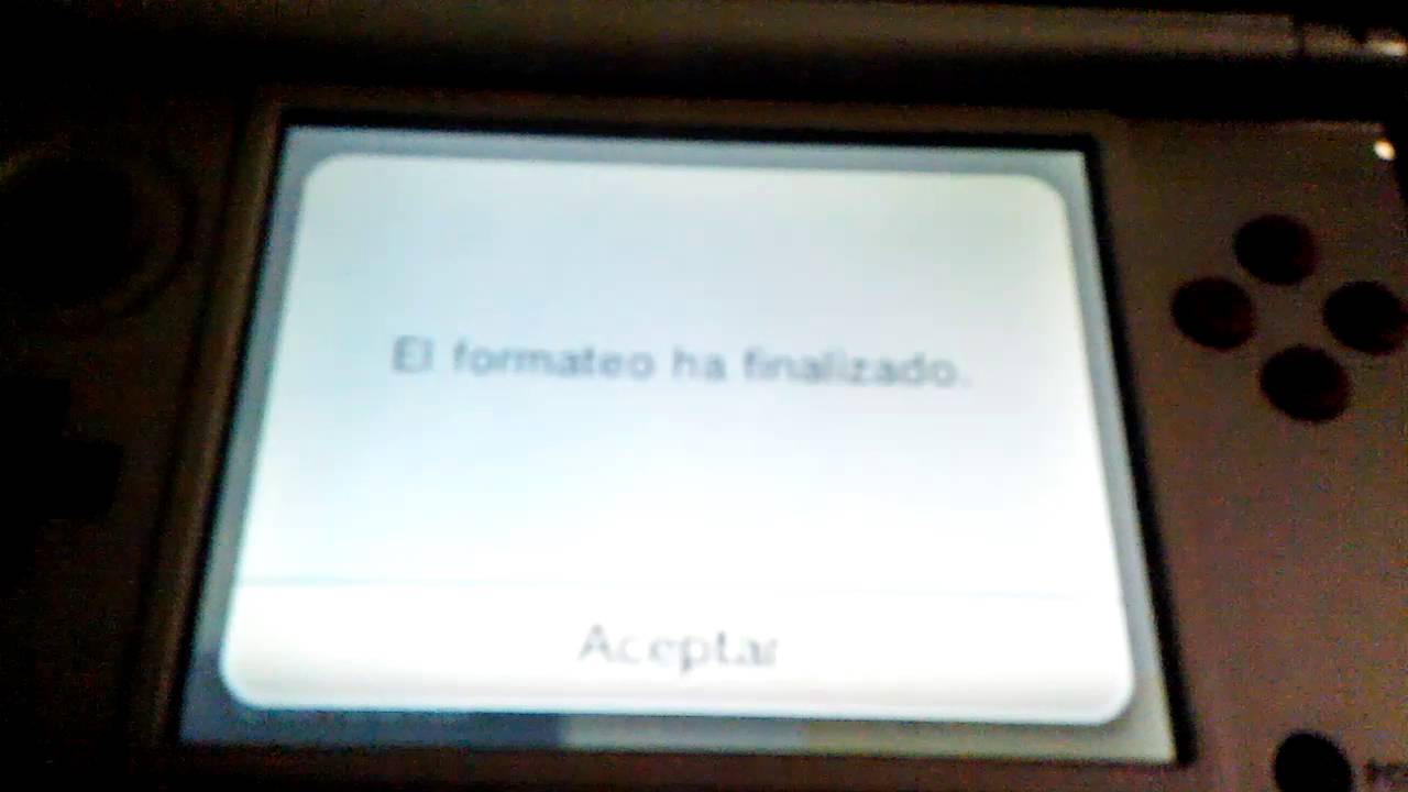 Como formatear tu nintendo 3DS XL YouTube