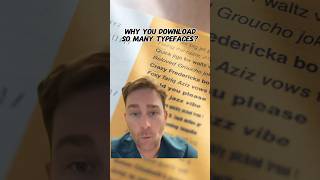 Why you download so many fonts (typefaces)? #designer #font #typeface