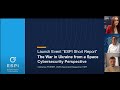 ESPI Launch Event  The War in Ukraine from a Space Cybersecurity Perspective