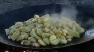 Как жарят картошечку на диске! Украина, Винницкая область
