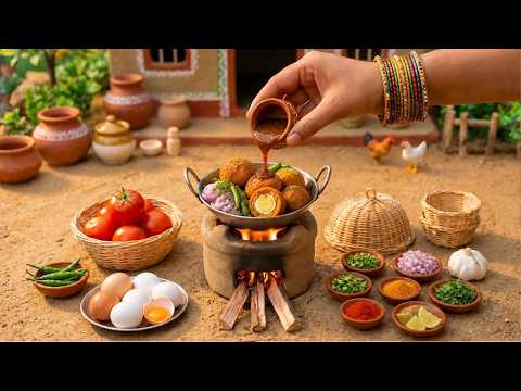 Special Egg Chop Odisha Style Recipe at Home 🥚 Satisfying Masala Curry Food ASMR 😋 Tini Foodkey