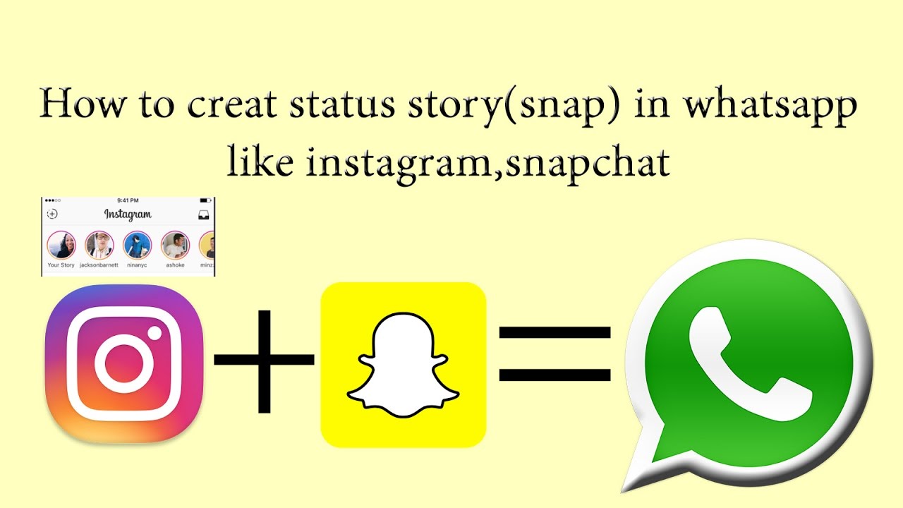 How to create status  story snap in WhatsApp  like 