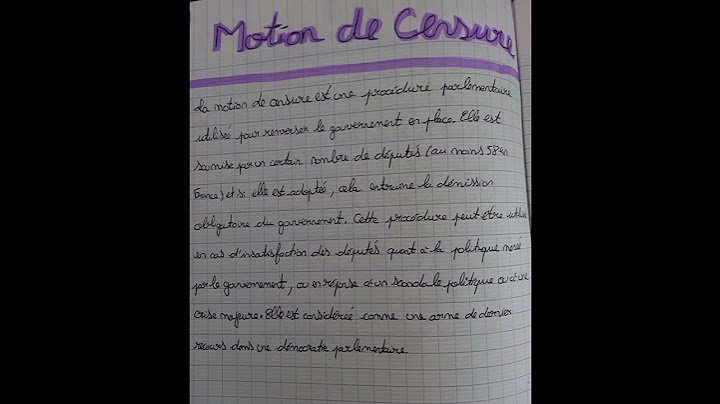 Motion de Censure,  c'est quoi ?#fichederevision #revision