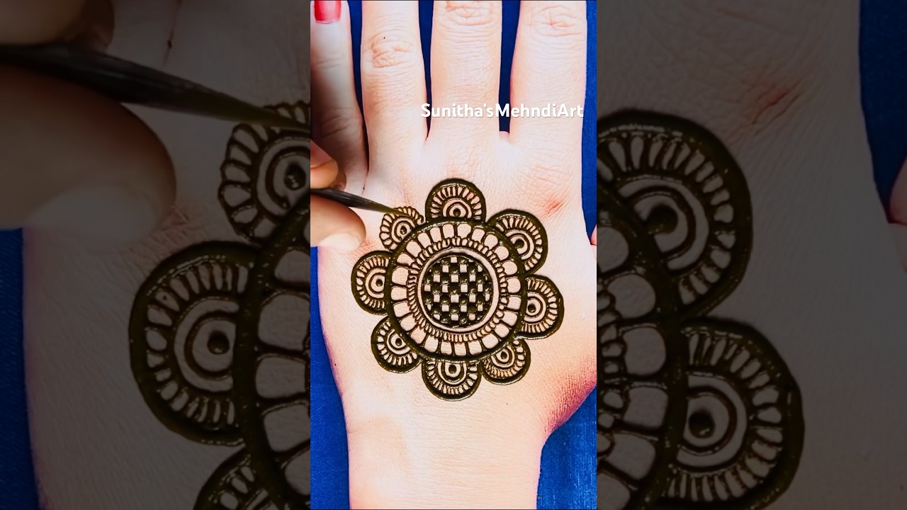 Beautiful Mandala Mehndi Design Back Hand| Simple Mehndi #henna #youtubeshorts #viral #trending